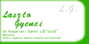 laszlo gyenei business card